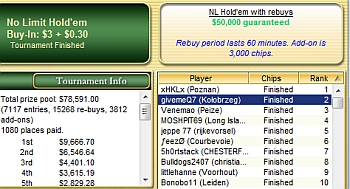 Polski heads-up w $3 Rebuy