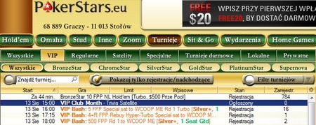 VIP Trivia satelity na PokerStars