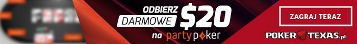 Darmowe $20 PartyPoker