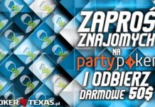 Zaproś znajomych na PartyPoker i odbierz darmowe 50$!