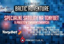 Satelity PokerTour Baltic Adventure na TonyBet! 11 pakietów gwarantowanych!