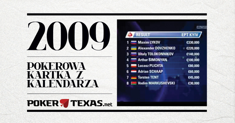 Łukasz Plichta był osiem lat temu piąty na EPT Kijów