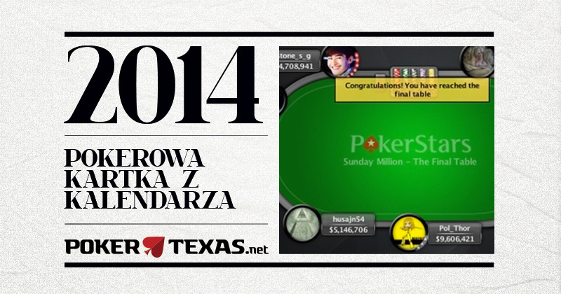 Trzy lata temu mieliśmy dwóch Polaków na stole finałowym Sunday Million