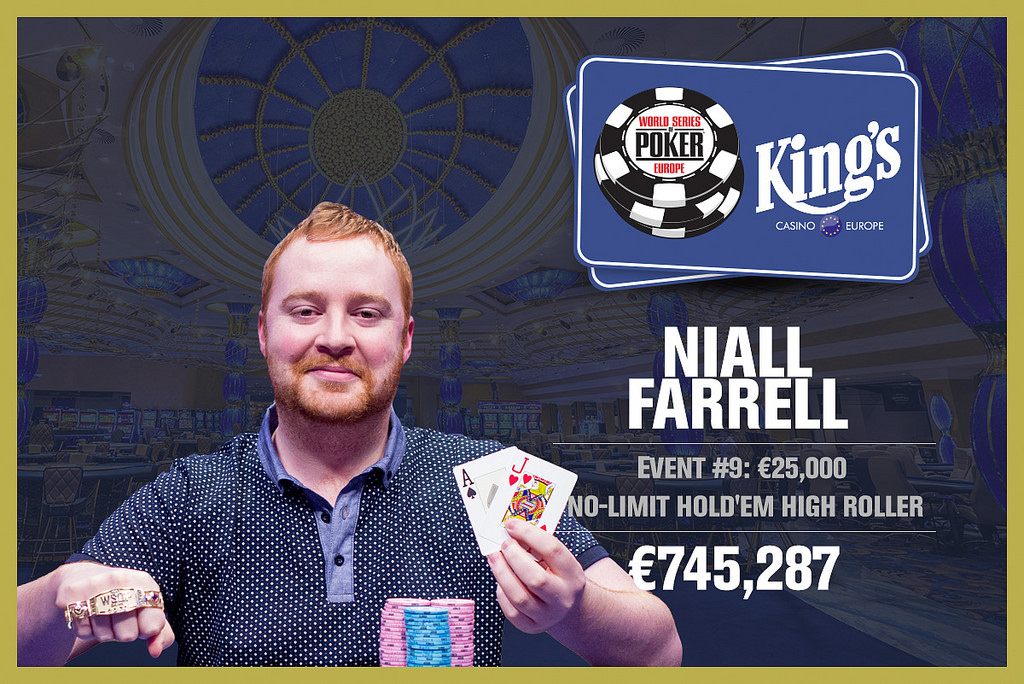 Niall Farrell wygrał High Rollera na WSOP Europe