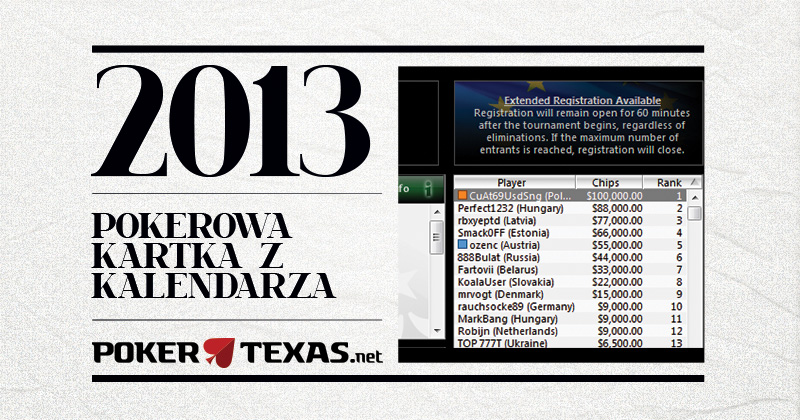Cztery lata temu CuAt69UsdSnG wygrał 100.000$ we freerollu