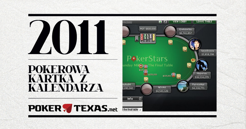 Sześć lat temu Grekzorba był piąty w Sunday Million