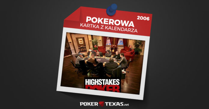 Dwanaście lat temu wyemitowano pierwszy odcinek High Stakes Poker