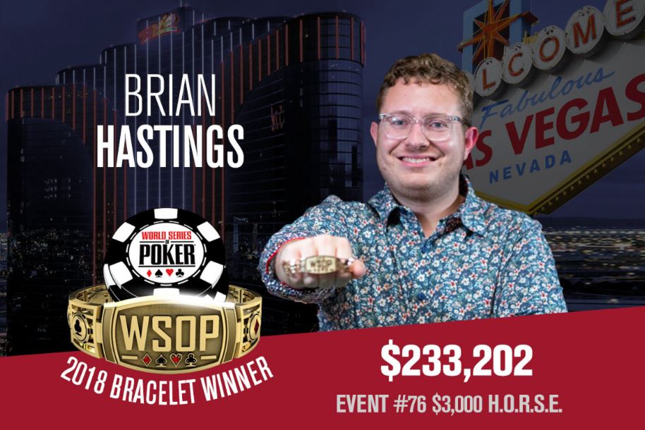 WSOP 2018 Brian Hastings z czwartą bransoletką