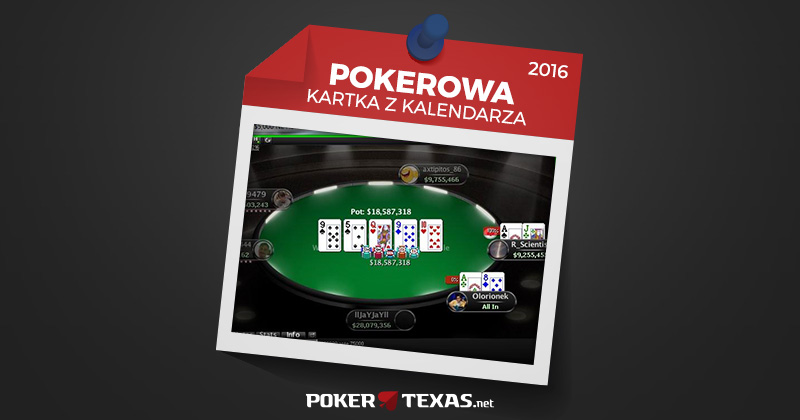 Dwa lata temu Olorionek wygrał ponad 300.000$ w Main Evencie WCOOP
