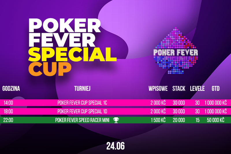 Harmonogram Poker Fever CUP Special na sobotę
