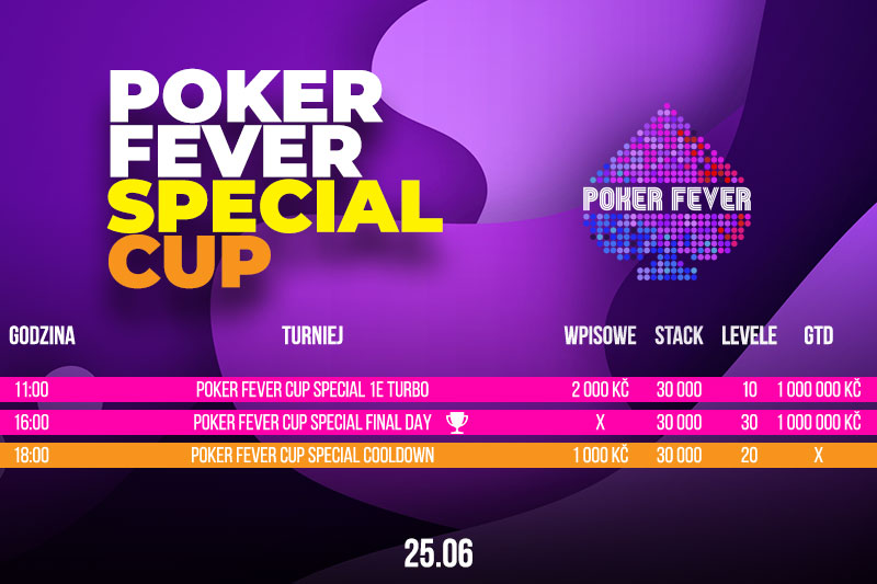 Harmonogram Poker Fever CUP SPecial na ostatni dzień festiwalu