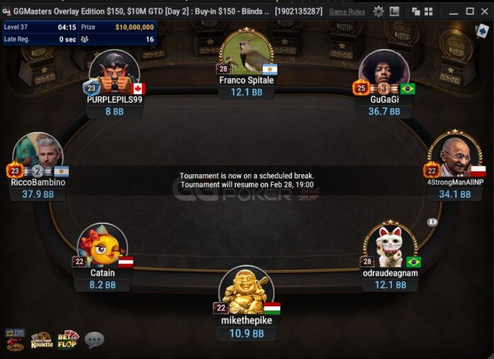 GGMasters – turniej pokerowy w GGPoker Turniej GGMasters w GGPoker – widok stołu i struktury gry