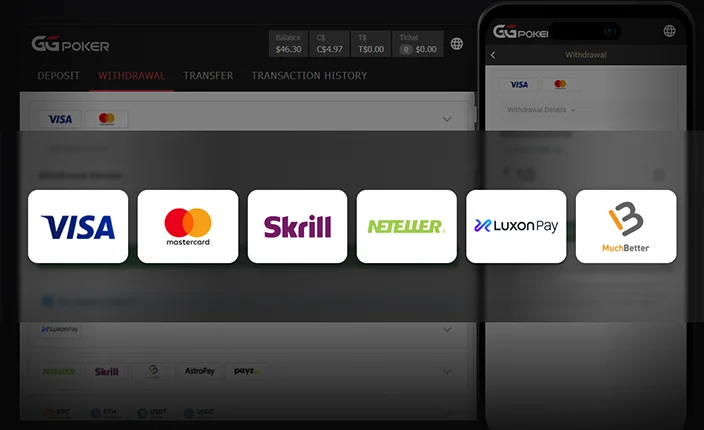 GGPoker wypłata – jak zlecić cashout krok po kroku