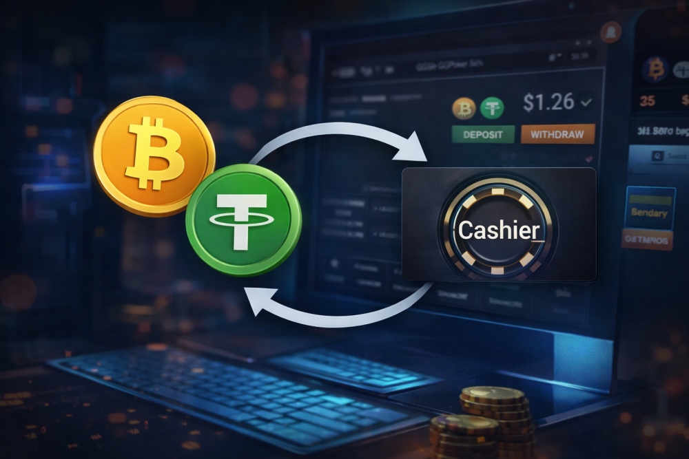 Wpłaty i wypłaty kryptowalut w GGPoker – Bitcoin i USDT w kasjerze