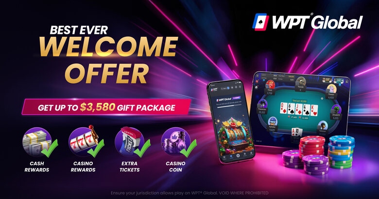 WPT Global rejestracja – bonus powitalny do 3580 USD