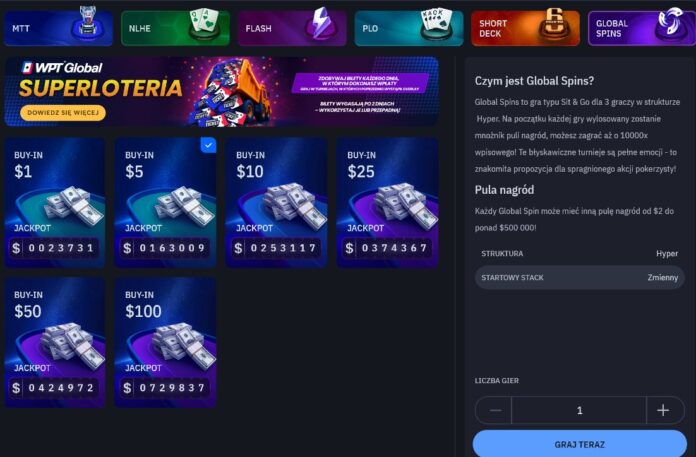 wpt global spins – lobby z limitami i jackpotem