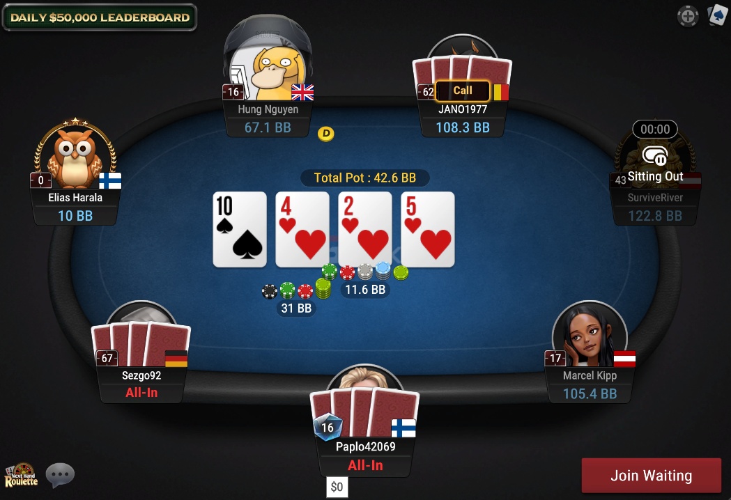 Gra przy stole GGPoker i ustawienia waluty konta