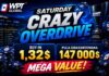 Saturday Crazy Overdrive na WPT Global – value roku! Wpisowe 1$, potężna pula! WPT Global turniej MTT
