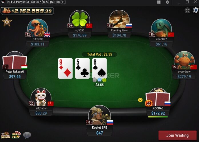 rush-and-cash-ggpoker-szybkie-stoly Stół cash game w GGPoker pokazujący rozgrywkę online