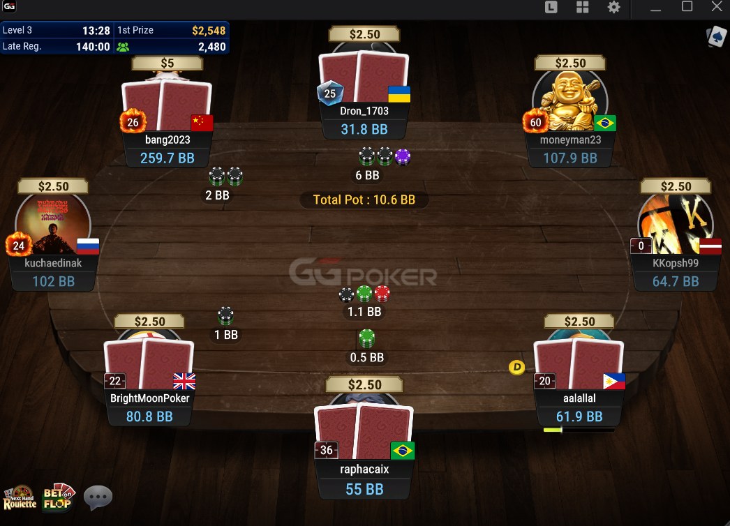 Turniej bounty w GGPoker z nagrodami za eliminację graczy
