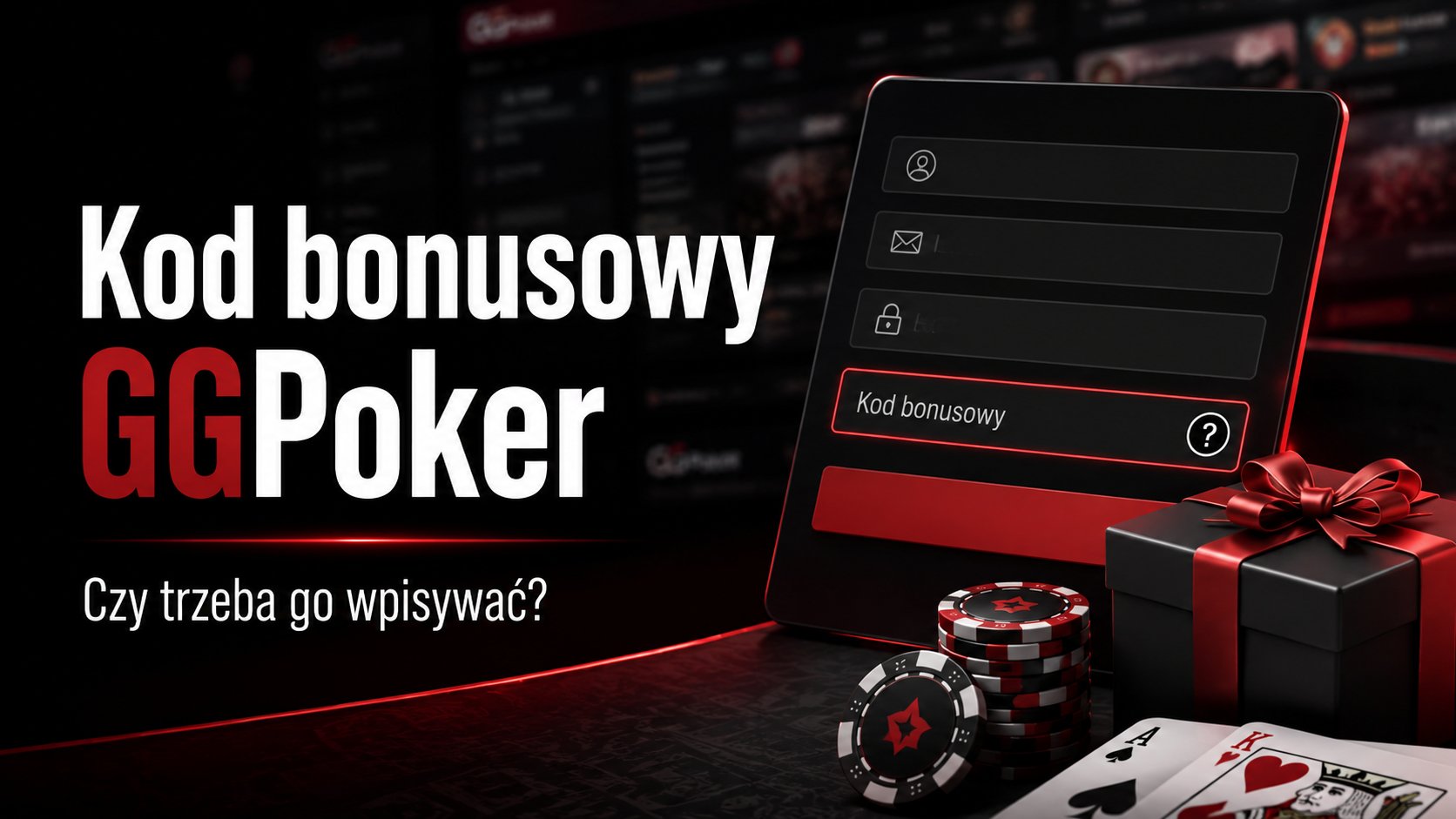Kod bonusowy GGPoker i pole promocji przy rejestracji