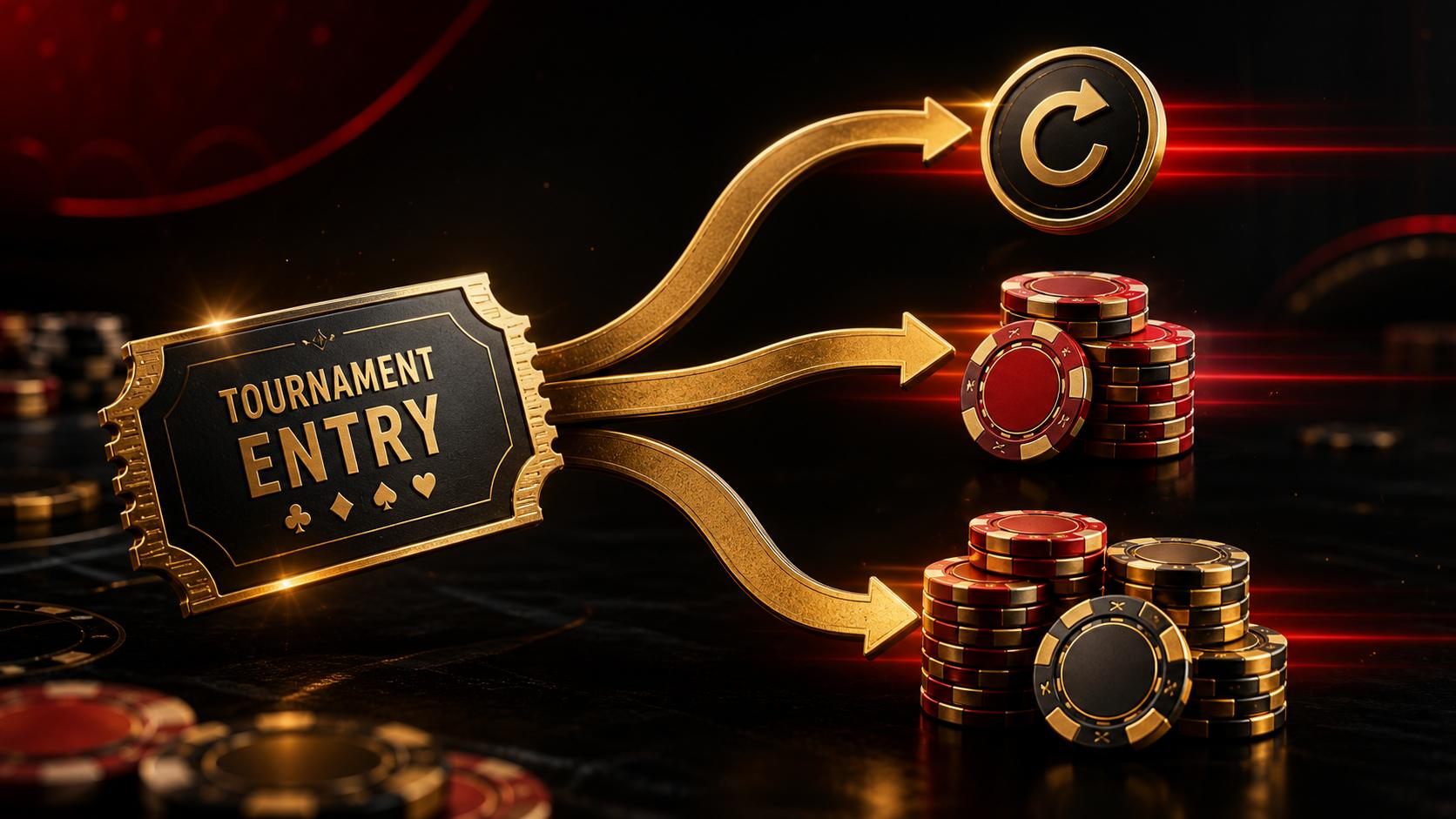 Porównanie re-entry, rebuy i add-on w turnieju GGPoker
